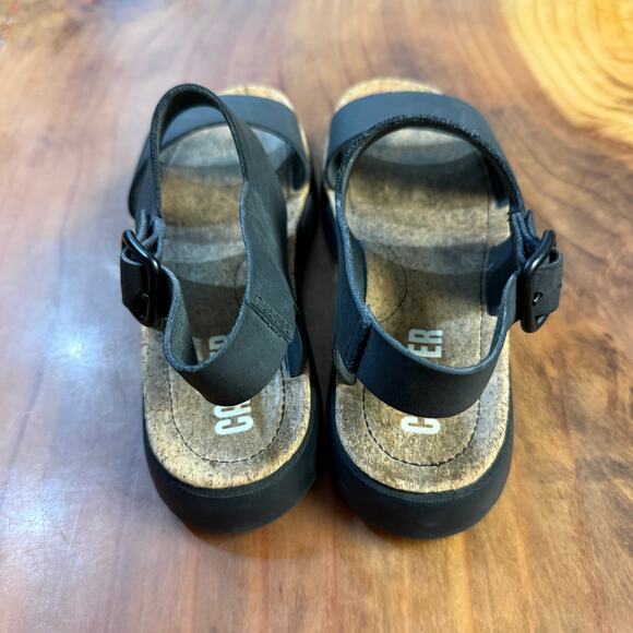 Camper Oruga Sandals 40 US 10 Leather Cork Footbed Buckle - Picture 4 of 6
